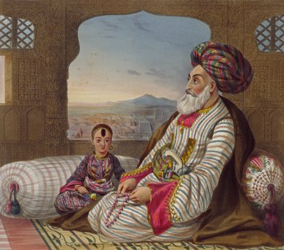 Dost Mahommed (1793-1863) King of Caubul and His Youngest Son, Plate 2 from 